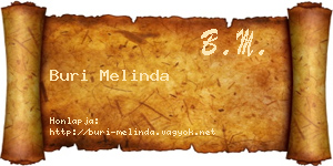 Buri Melinda névjegykártya