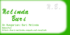 melinda buri business card